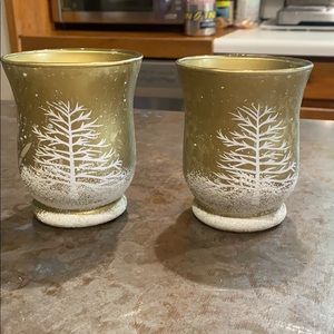 Winter Theme Candle Holders